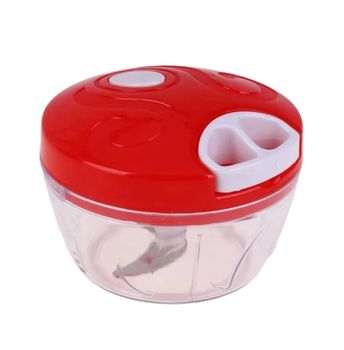Manual Food Processor Vegetable Chopper, Portable Hand Pull String Garlic Mincer Onion Cutter for Veggies, Ginger, Fruits, Nuts, Herbs, etc., 500ml, Grey