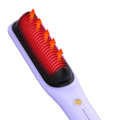 Original Hair Straightener Brush Straightening Comb for Women with 5 Temp 20s Fast Heating & Anti-Scald