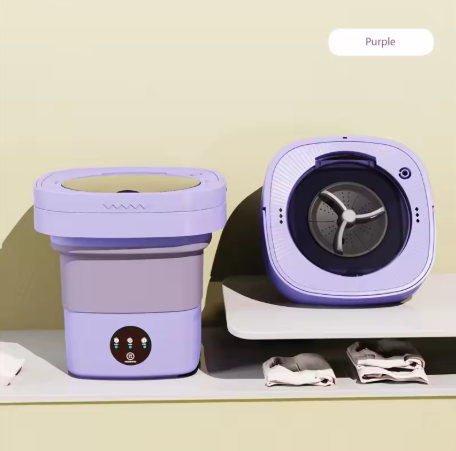 Portable Washing Machine, Mini Washer,16L Upgraded Large Capacity Foldable Washer.Deep Cleaning of Underwear, Baby Clothes and Other Small Clothes.Suitable for Apartments, Dormitories, Hotels.(Purple)