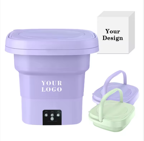 Portable Washing Machine, Mini Washer,16L Upgraded Large Capacity Foldable Washer.Deep Cleaning of Underwear, Baby Clothes and Other Small Clothes.Suitable for Apartments, Dormitories, Hotels.(Purple)