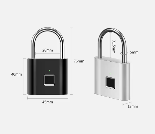 AICase Bluetooth Smart Padlock – Keyless Biometric Fingerprint Lock for Suitcases, Backpacks, Bikes, Luggage, School & Gym Lockers