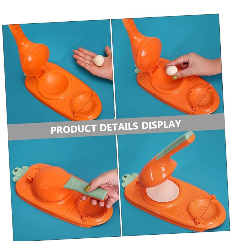 2-in-1 Dumpling Maker – Portable Dumpling Wrapper Cutter & Press Machine, Multi-Function DIY Empanada Mold Set, Easy Manual Tool for Making Dumplings