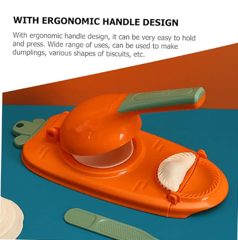 2-in-1 Dumpling Maker – Portable Dumpling Wrapper Cutter & Press Machine, Multi-Function DIY Empanada Mold Set, Easy Manual Tool for Making Dumplings
