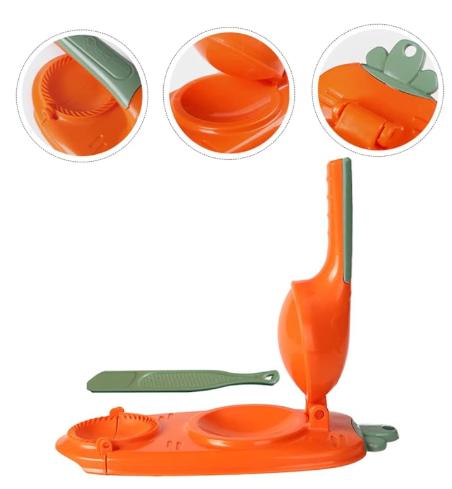 2-in-1 Dumpling Maker – Portable Dumpling Wrapper Cutter & Press Machine, Multi-Function DIY Empanada Mold Set, Easy Manual Tool for Making Dumplings