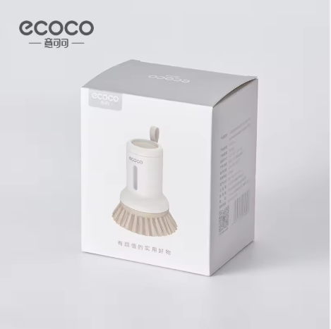 Ecoco Kitchen Dish Cleaning Brush – Short Handle, Squeezable Liquid Soap Dispenser Pot Brush, Ideal for Washing Pots, Pans & Dishes