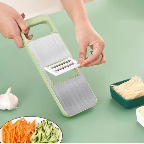 5 in 1 Mandoline Slicer for Kitchen, Vegetable Slicer Multi Blade Potato Chip, Veggie shredder, Vegetable Cutter, Julienne Shredder and peeler For Small Job In Kitchen